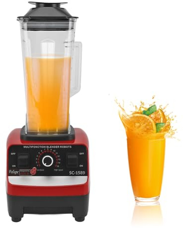 Fabater Licuadora de Cocina, Licuadora Trituradora Multifunción de 4500 W, Licuadora de Encimera Profesional, Jarra de Vidrio de 52.8 Oz y Alta Velocidad de 30000 RPM, 15 Funciones