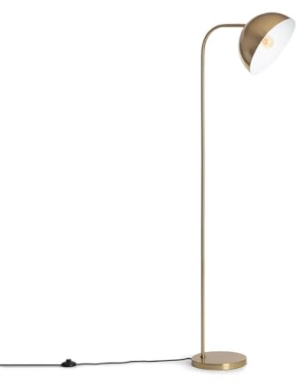 LEDKIA Stehlampe Metall Bowlen Gold | Elegantes Design | Aluminiumkonstruktion | Für Wohnzimmer, Küche, Schlafzimmer | E27 Fassung