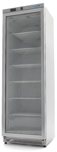 Maxima Congélateur - 400 l - En acier inoxydable - Avec porte en verre