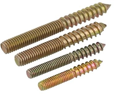 Stockschrauben 3/5/10 Stück Stockschrauben Holz-Metall-Dübel Doppelseitige Möbelbefestigung selbstschneidende Schrauben M6/M8 (Color : 5Pcs, Size : M6x60)