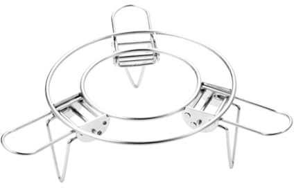 Garneck Stainless Steel Foldable Steam Rack for Wok Cooking Heat-resistant Design Portable Camping Supply Easy Storage