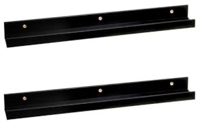 LOLAhome | Repisas de Pared | Balda Flotante Madera| Estante con Bordes | Estantería Estrecha para Cuadros Fotos y Decoración