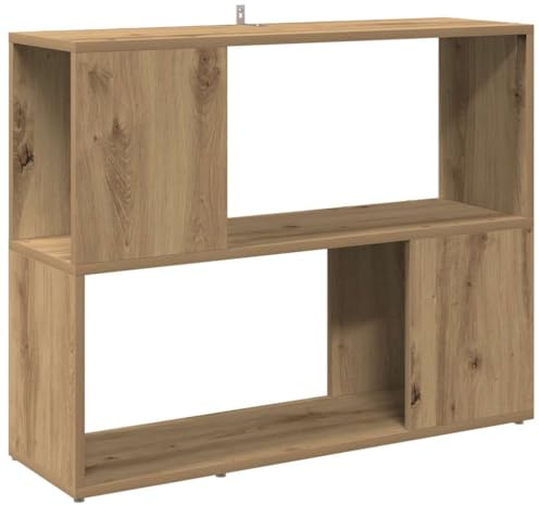 vidaXL Estantería/Divisor de Espacios Roble Artisan 80x24x63 cm, librería, estantería para Libros, Muebles para Libros, Biblioteca