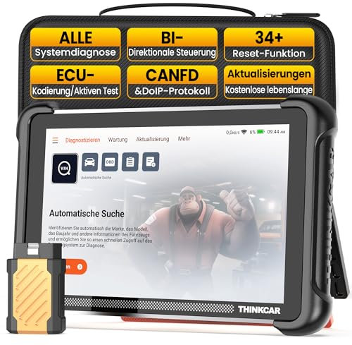 Auto Diagnosegerät, ThinkScan TK689BT OBD2 Diagnosegerät Mit 34 Reset-Funktion + Volle Systemdiagnose, Diagnosegerät Auto Für ECU-Codierung/BI-Direktionale Steuerung/CANFD&DoIP, Kostenlose Updates