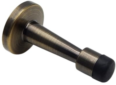 Parthan Door Stopper – Antique Brass Door Stopper with Non‑Slip Rubber Base,Zinc Alloy Door Stoppers for skirtings,Wall & Floor Protector (1 PCS)