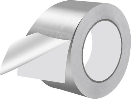 Supaway 1 Rotolo di Nastro Adesivo in Alluminio 75 mm x 50 m Nastro Termoresistente Argentato per Isolamento Tubi e Climatizzazione