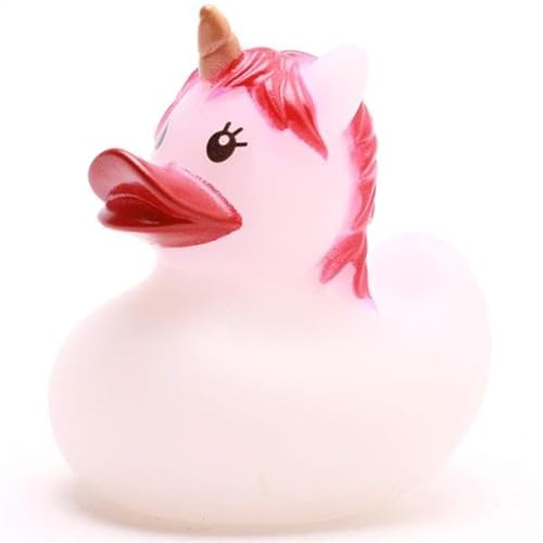 Duckshop I Badeente Einhorn I Quietscheente L9cm I Quietscheentchen I Präsent Geburtstag I Geschenk für Mädchen
