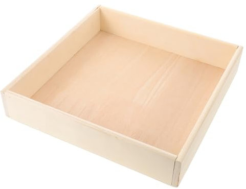 Kisangel Junge Mädchen Holz Sandspielkasten Kompakt Langlebig Leichter Aufbewahrungskasten Indoor Outdoor Spielzeug Jungen Mädchen Geeignet Sandtablett Robust Sicher Aus Holz