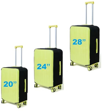 FABULWAY Clear Luggage Cover Protectors For Suitcases,Elastic Transparent waterproof PVC Suitcase Covers Protector Fit 20-30 Inch wheeled Luggage (20”+24“+28“)