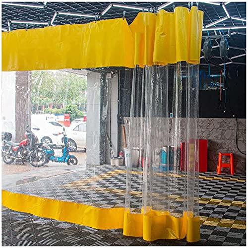 Panel lateral de lona de PVC transparente, cortina impermeable y resistente al viento para pérgola al aire libre, patio, balcón, plegable, 2,5 x 2,5 m, 2 x 3 m (ancho x alto) 4,8 x 2,5 m