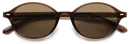 SOJOS Retro Oval Rund Polarisiert Sonnenbrille SJ2611 | UV400-schutz, leichter rahmen, langlebig, für damen/herren
