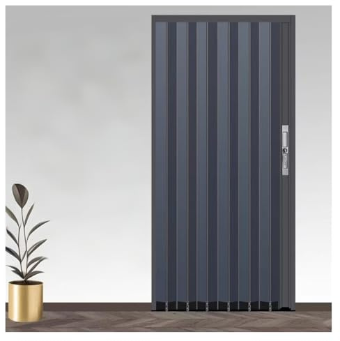Falttüren Unsichtbare Falttüren Mit Schloss, Wasserdichter Falttür Aus Aluminiumlegierung, Nach Maß Faltschiebetür Für Wohnwagen/Wohnmobil/Badezimmer/Balkon(65x193cm)