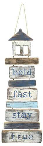 TOGEVAL Cartello di Benvenuto in Legno Faro Stile Marittimo Decorazione da Parete Rustica per Casa Bar e Spiaggia Ornamento Faro per Ingresso e Ambienti Accoglienti