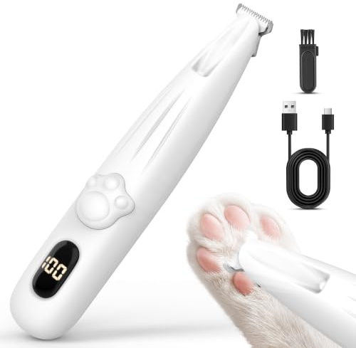 YAZEKY Tondeuse à Pattes pour Chien et Chat Silencieuse avec Lumière LED