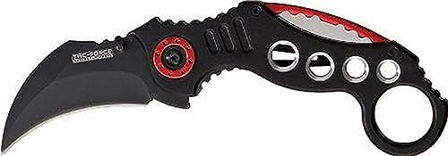 Tac Force Erwachsene Taschenmesser TF-578BK, Schwarze Gebogene Klinge, L, TF-578BK