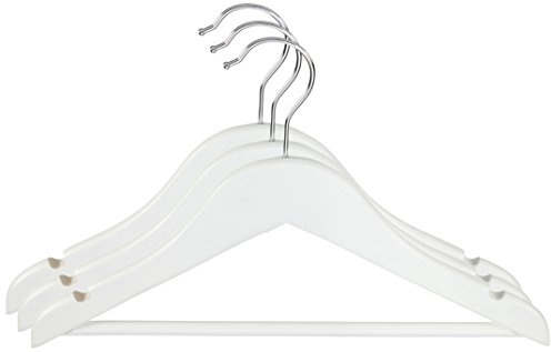 Zeller 99932 Kids-Kleiderbügel, 3-er Set, 30.5 cm, weiß