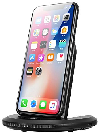 Tutoy 2-Coils 12W Qi Wireless Charger Fast Charging Stand Station Dock For iPhone X/8/Plus Samsung S8