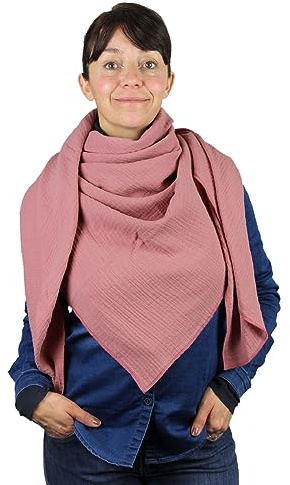XXL Musselin Tuch Schal 100% feine Baumwolle 130x130cm Damenhalstuch Halstuch Musselintuch Musselin Damen Herren Männer Frauen