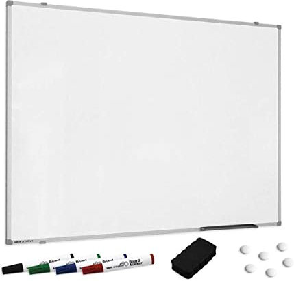 Sam Creative Magnetisches Whiteboard Basic 60x120 cm | Lackiert mit Zubehör Starter Kit