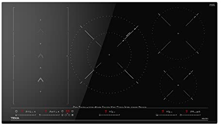 TEKA Placa de Inducción 90 cm - 7 Zonas de Cocinado -Touch Control Multislider con Seguridad Bloqueo - Zona Paellera XL - Fácil Instalación - IZS 97630 MST