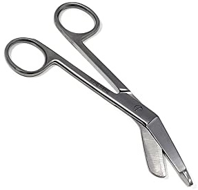 Bandage Scissors 4.5 Nurse Vet Tech Gift - Made of Stainless Steel - First Aid, Used For Cutting Gauze, Tape, Clothing Bandages, Vet Wrap Adhesive Removal (Silver)