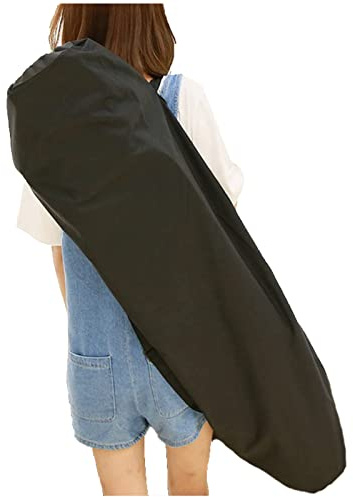 PURFUN Borsa portatile per skateboard, longboard, da viaggio, con coulisse, pieghevole, monospalla, zaino con tracolla regolabile, 125 x 35 cm