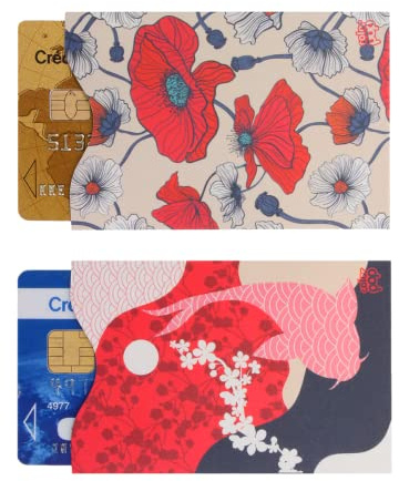 Color Pop Lot de 2 étuis - Couleur Carpes-Japon - Anti-piratage – Fabrication française – 6 x 8,8 cm