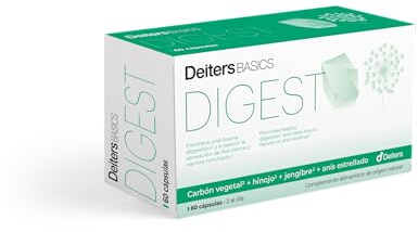 DEITERS - Basics Digest 60 Cápsulas, con Hinojo y Jengibre, Favorece la Buena Digestión, Ayuda a Reducir Hinchazón Abdominal, Alivia Gases Intestinales
