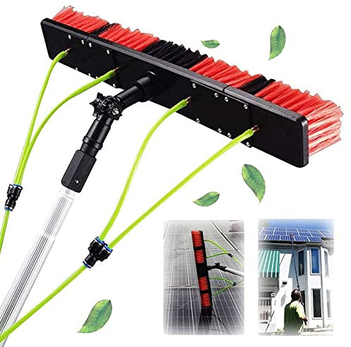 3–12 m Fensterreinigungsstange, wassergespeist Teleskopbürste, Fensterreiniger-Set, ausziehbares Solarmodul, Waschausrüstung, Wintergarten, Dach, 30 cm Bürstenkopf, 3 m