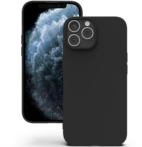 YATWIN Cover per iPhone 11 Pro Max, Custodia in Silicone Morbido con Tagli di Precisione per Fotocamera, Design Ultra Sottile, Protezione 360° con Bordi Rialzati, ‌Nero‌