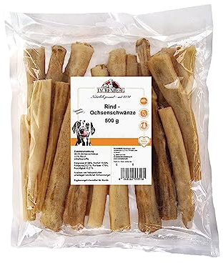 TACKENBERG Ochsenschwänze, getrocknet – Kauartikel als Barf Ergänzung für Hunde, 250 g