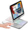 Keyboard case for iPad Mini 7 A17 Pro 2024/Mini 6 Rotating,Touchpad Keyboard with 7 Color Backlit, for iPad Mini 6th/7th Generation 8.3-inch Keyboard Case with trackpad, Silver