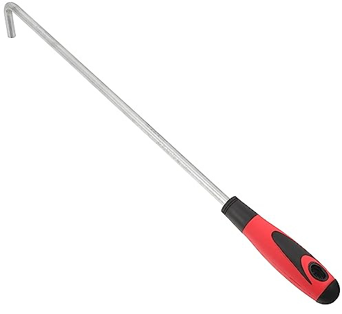 OKUMEYR Data [ Gancio Per Porta Avvolgibile in Acciaio Inox 600mm Manico in Gomma, Sollevatore Per Tombino e Porta Scorrevole, Gancio Di Traino Multiuso Per Manutenzione Fognature Domestiche