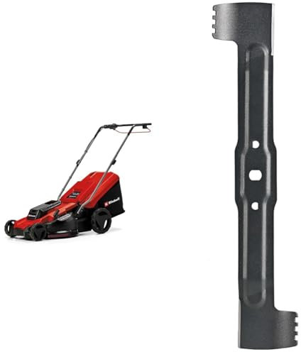 Einhell Elektro-Rasenmäher GC-EM 1800/43 (1.800 W, 43 cm Schnittbreite, bis 800 m², 50 L Fangkorb, zentrale Schnitthöhenverstellung mit 20-65 mm Schnitthöhe, inkl. Ersatzschwert)