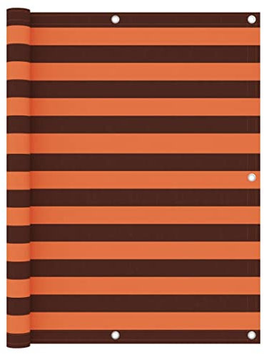 CFODOJ Home & Garden Artikel Balcony Paravent Orange und Braun 120x400cm Oxford Gewebe