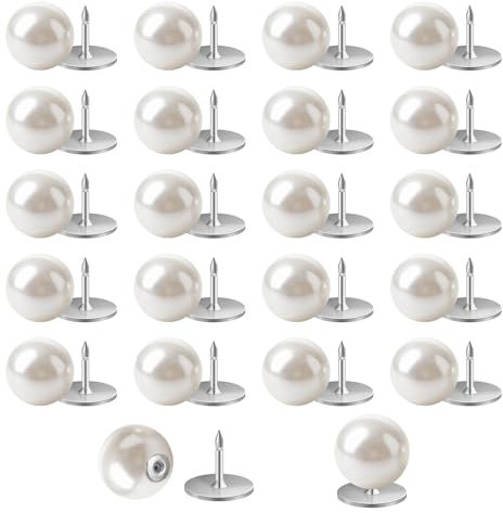 20 Stück Perlenknöpfe Weiß Ausschnitt Verkleinern Ohne Nähen Knöpfe Perlen Damen 12mm Ohne Abnehmbare Brosche Knöpfe Perlennieten Brosche für Kleidung Basteln