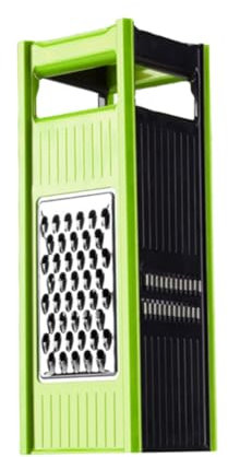 Cabilock Cortadora De Verduras Multifuncional Inoxidable Con Mango Ergonómico Para Rallar y Rebanar y Verduras Verde