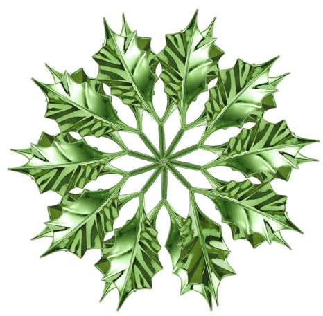 KONTONTY 50 Piezas Decoración de Hojas navideñas. Hojas de Acebo Decorativo Navidad y ramitas Fiesta para Hojas Artificiales Coronas navideñas de Bricolaje el plastico Green