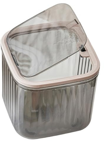 Shenrongtong Poubelle De Bureau - Petite Poubelle De Bureau Avec Couvercle | Corbeille Multifonction Design Compact Organisateur Porte-Pinceaux Pour Chambre, Bureau Et Dortoir