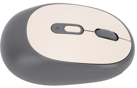 Plyisty 2.4G Wireless Mouse, Stable Optical Wireless Mouse Connection 800 1600 2400 DPI for Computer PC (Grey)