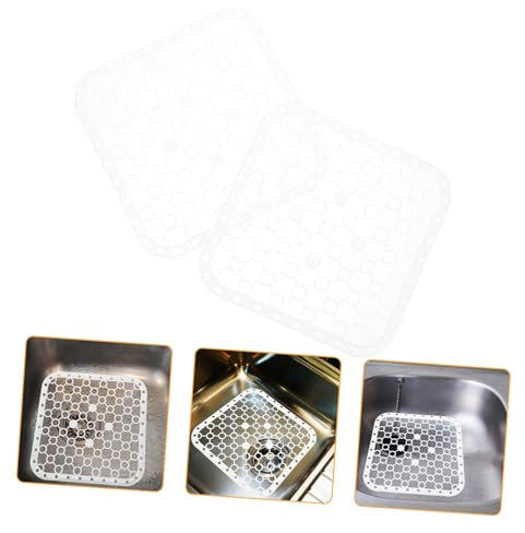 Ipetboom 2Pcs Kitchen Sink Mat Set Non-Slip Quick Draining Pad Heat Resistant Plastic Sink Protector for Dish Drying Suitable for Kitchen and Bathroom Use
