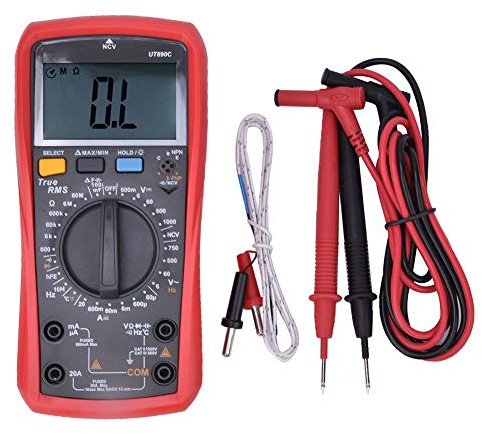 Hyuduo UT890C Multimètre Numérique True RMS 6000 Compte le Testeur électrique à Variateur Automatique avec un Rétroéclairage NCV Alarme de Fusible pour AC DC Tension de Tension