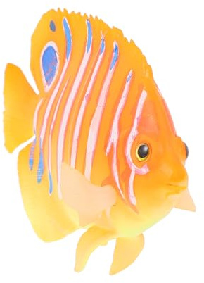 Toddmomy Décoration de Poisson Artificiel Réaliste Orange en Plastique Écologique, Taille Moyenne, Aménagement Paysager D'aquarium Eau Douce, Ornement Tropical pour Aquarium D'intérieur