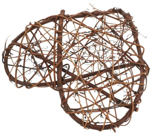 Homoyoyo Adorno Colgante de Ratán Forma de Corazón 25 CM Decoración Artesanal DIY para Bodas y Día de San Valentín Accesorio Decorativo Rústico para Hogar y Oficina