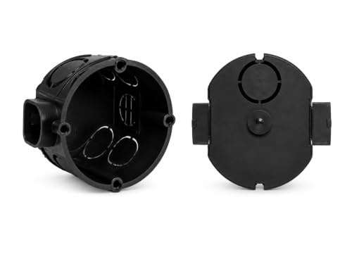 O4L Unterputz Gerätedose Ø60x62 mm Schwarz 15 Stück – Schalterdose/Steckdosendose – Elektro Installationsdose für Mauerwerk & Beton – Unterputzdosen