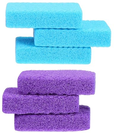 SHOWERORO Set 6 Pezzi Pietra Pomice per Piedi Rimuove Pelle Morta e Calli, Spugna Abrasiva Esfoliante per Viaggi e Bagno Colore Casuale