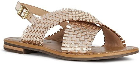 Geox Femme D Sozy S A Sandales, Lt Gold, 38 EU