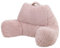 icon Teddy Bear Fluffy Fleece Cuddle Cushion, Dusk Pink, Reading Pillow, Back Support Cushion, Back Support Pillow for Bed with filling included, Ideal as a backrest for sitting up in bed
