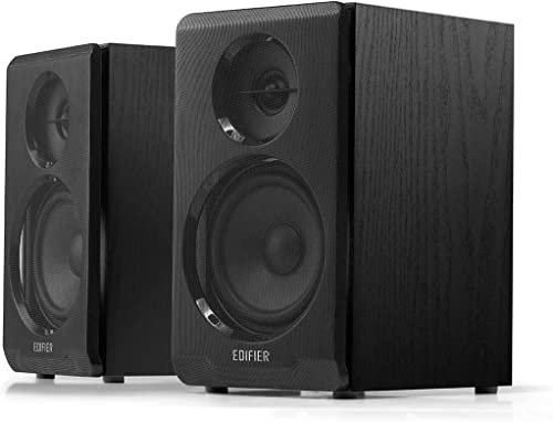 Edifier R33BT Active Bluetooth Computer Speakers - 2.0 Bookshelf Speaker - Powered Studio Monitor, Black - Pair