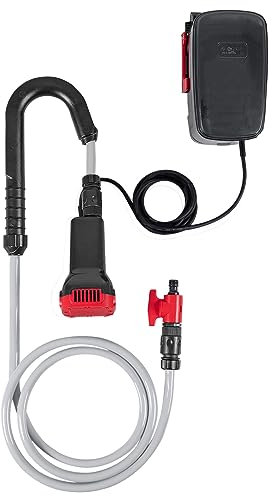 WALTER Li-Ion-Akku Regenfasspumpe 18 V, ideal zum Ab-/Umpumpen von Regenwasser & für Gartenbewässerung, 2 m langes Kabel, max. Durchflussmenge 1800 l/h, max. Höhe ca. 17,5 m, inkl. Ladegerät und Akku